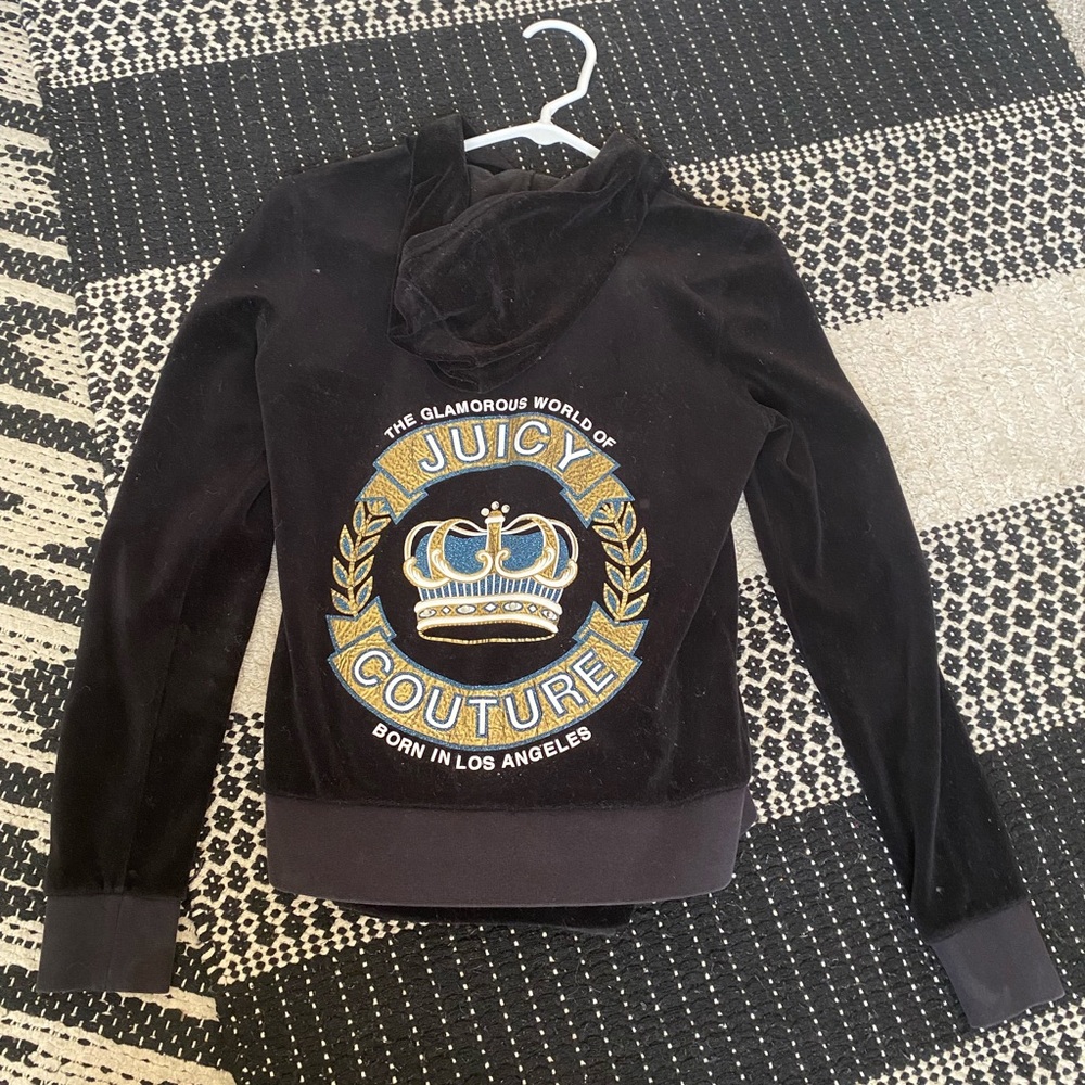 Juicy couture velour track suit xs black